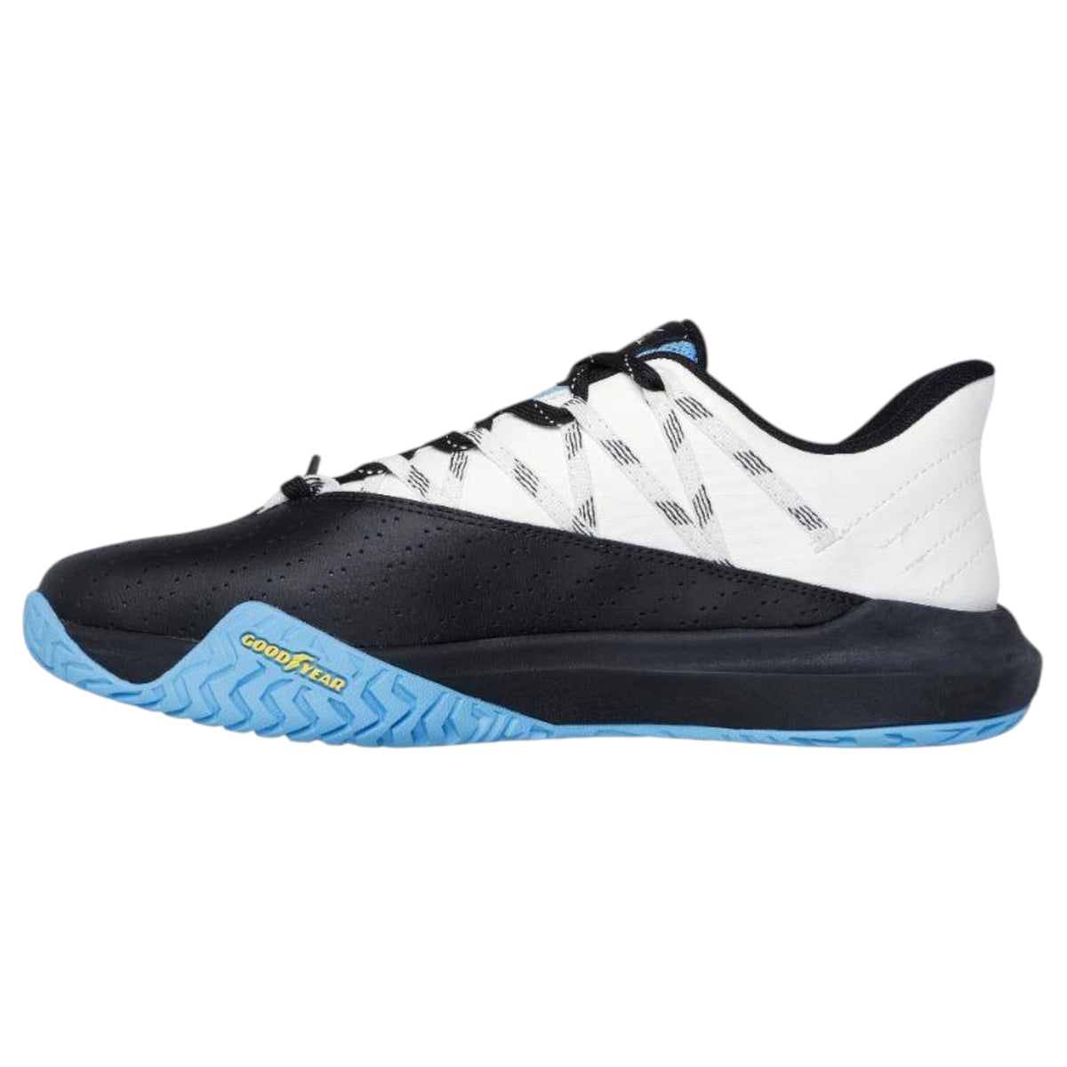 Mens Skechers Viper Court Rally White/Black/Blue Sneaker Shoes