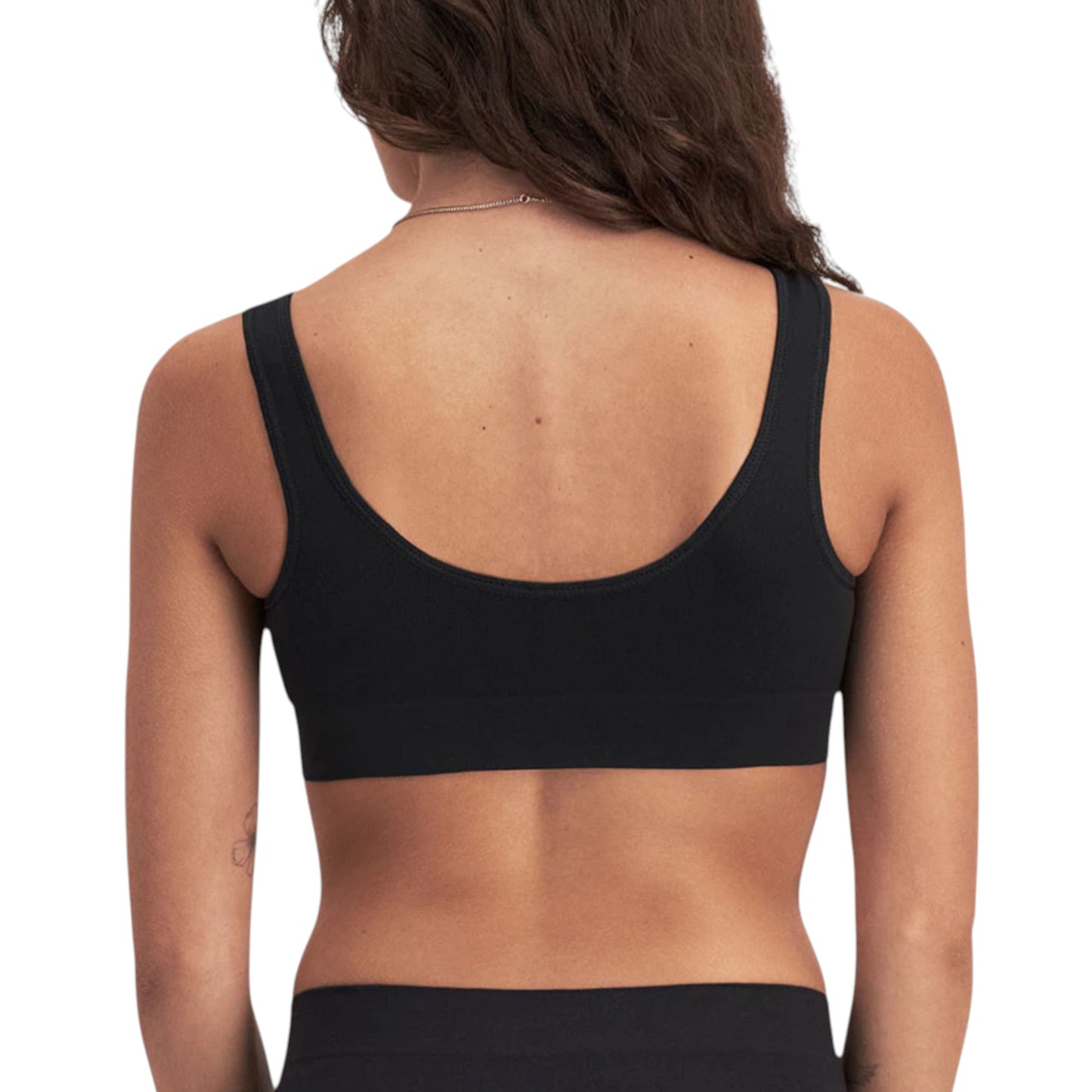 2 Pack X Bonds Womens Comfy Seamless Crop Black/Nude Bra
