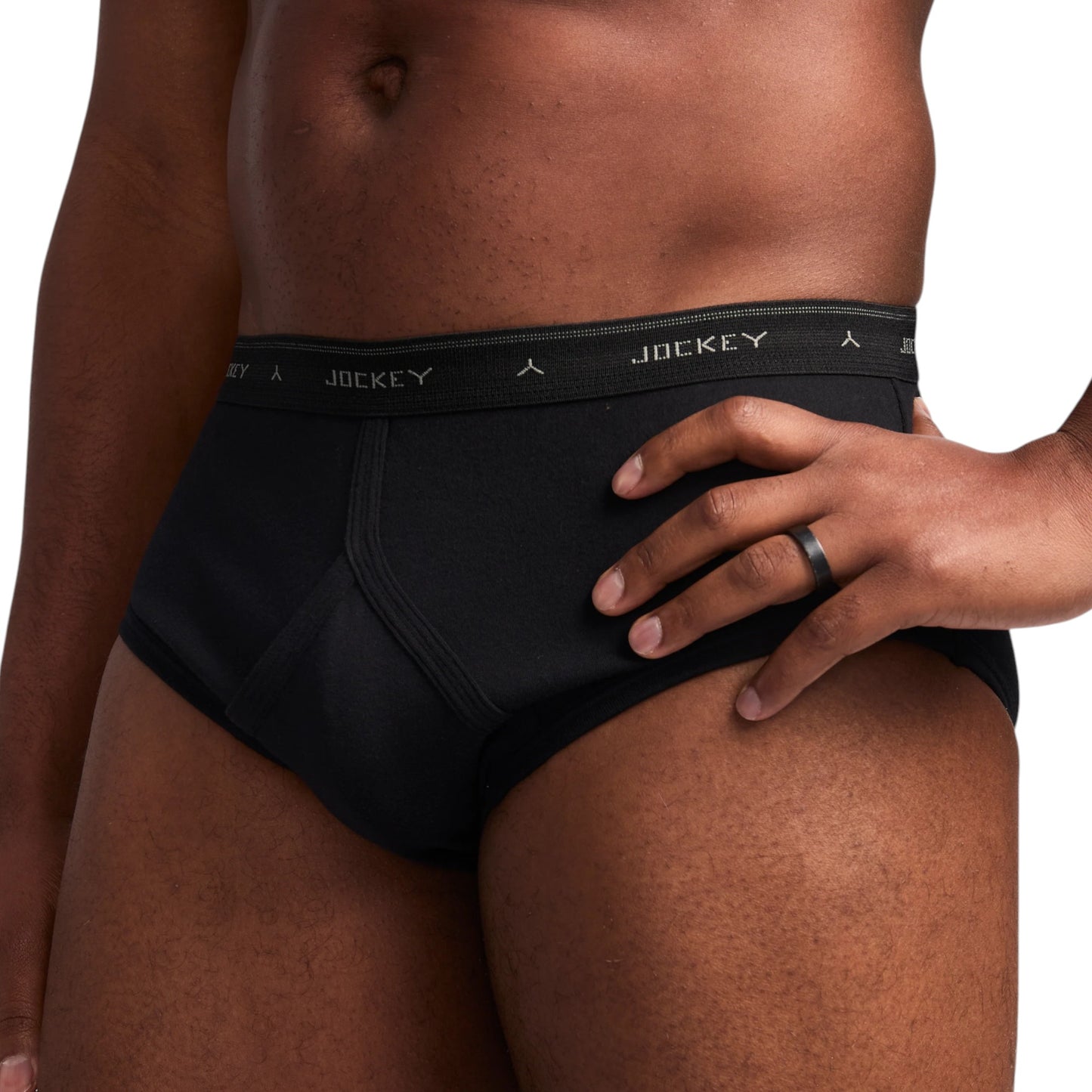 2 Pack X Jockey Mens Hipster Y-Front Brief Underwear - Black