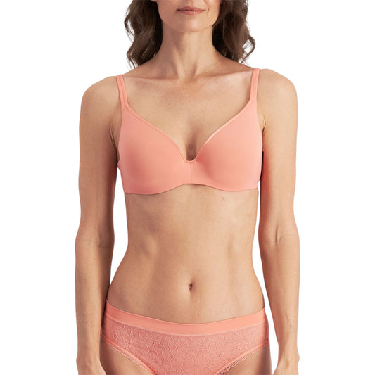 2 Pack Womens Berlei Barely There Contour Bra Peach/Blue