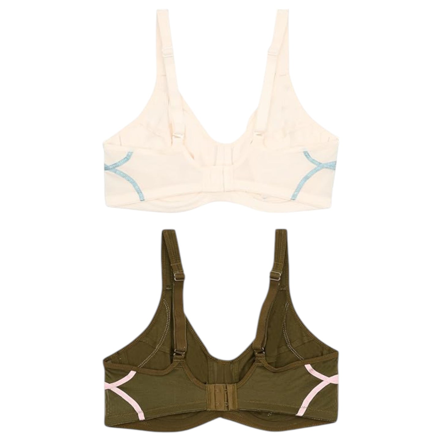 2 Pack Womens Berlei Electrify Underwire Bra White/Khaki