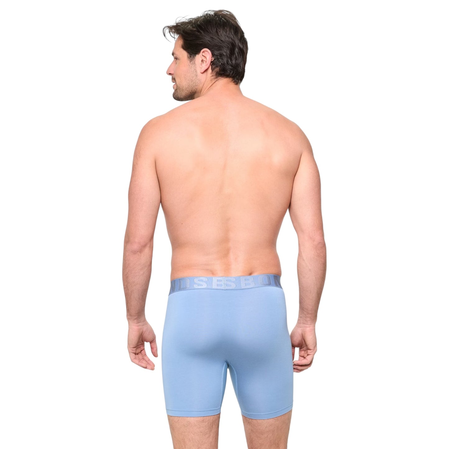 6 Pack Mens Bonds Chafe Off Trunks Underwear Light Blue/Grey
