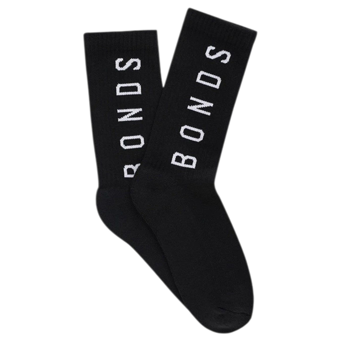 2 Pack Mens Bonds Originals Crew Socks Black