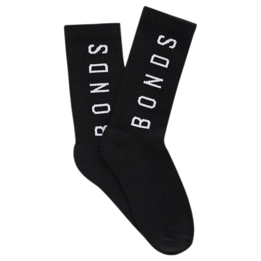 2 Pack Mens Bonds Originals Crew Socks Black