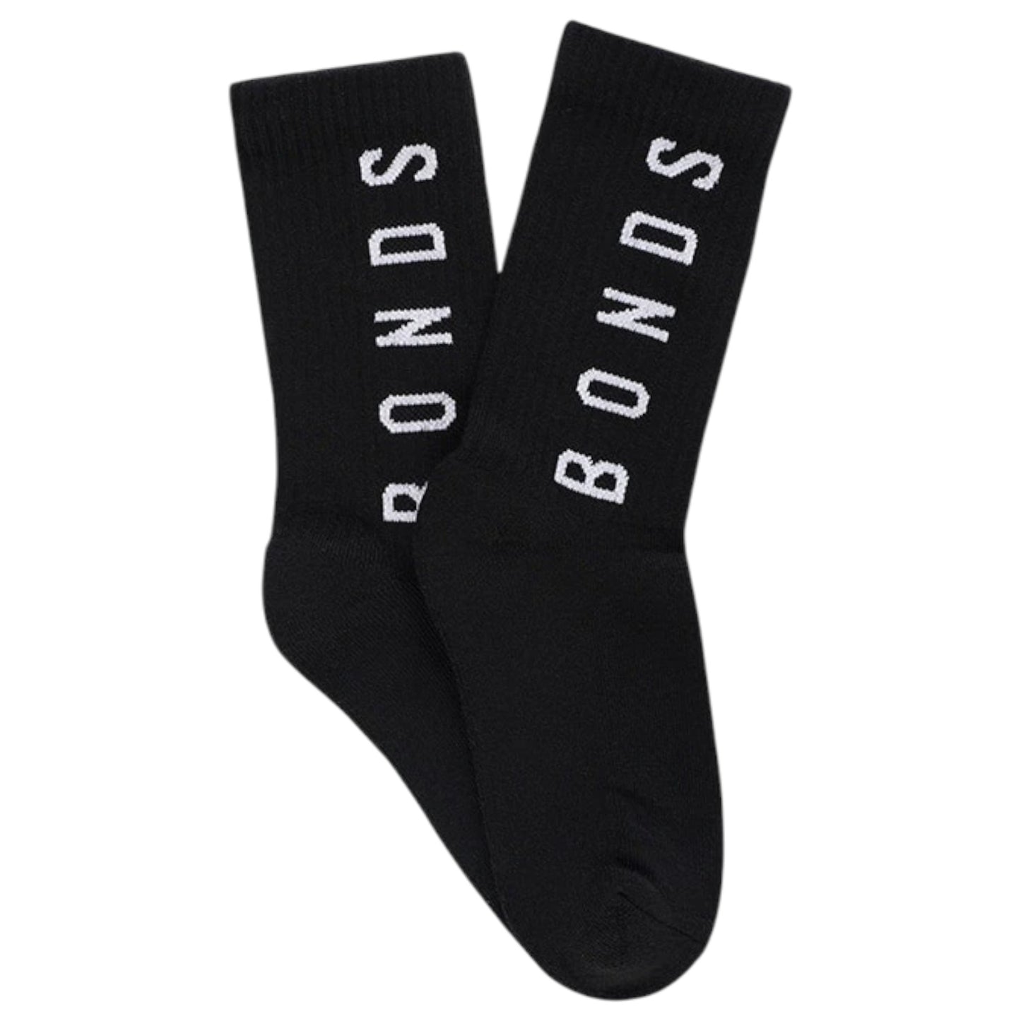 2 Pack Womens Bonds Originals Crew Socks Black