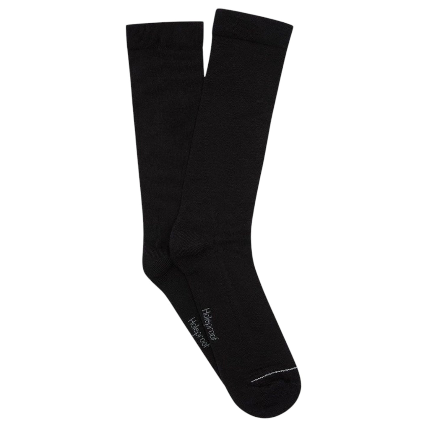 2 Pack Mens Holeproof Comfort Top Cushioned Sole Circulation Crew Socks Black