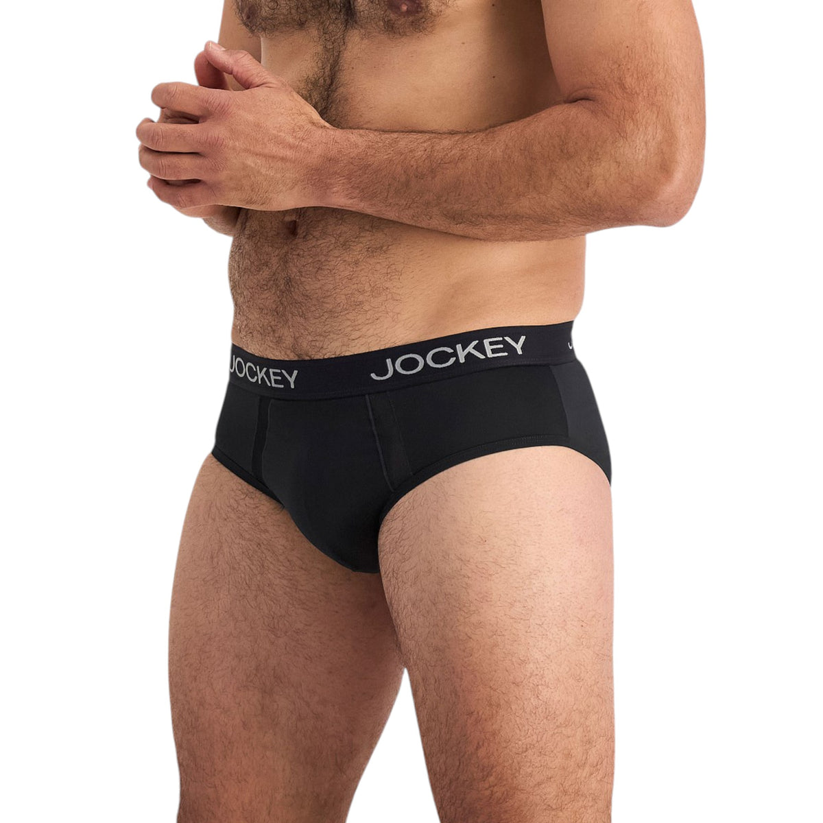 6 Pack Mens Jockey Chafe Proof Pouch Briefs Underwear Black/Grey