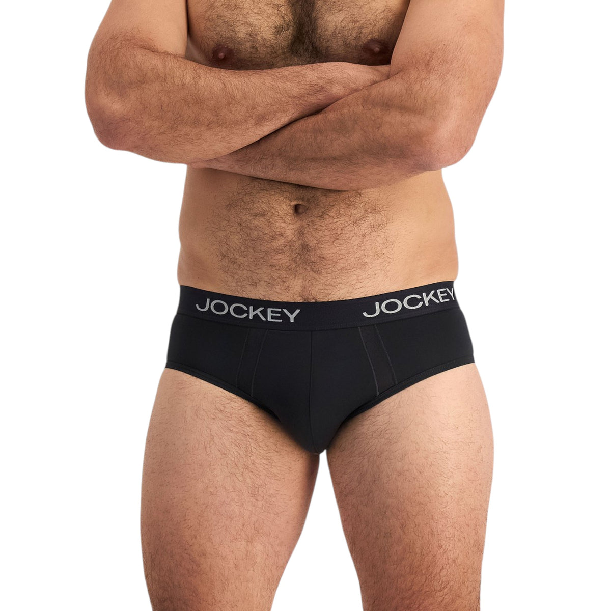 6 Pack Mens Jockey Chafe Proof Pouch Briefs Underwear Black/Grey