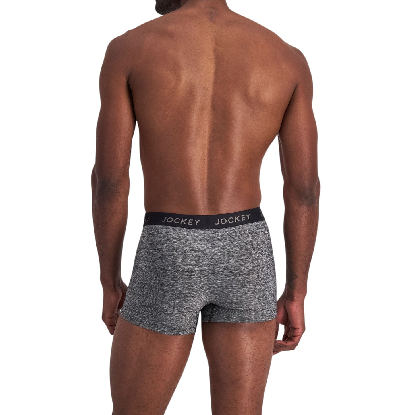 6 Pack Mens Jockey Comfort Classics Microfibre Trunks Underwear Black Marle