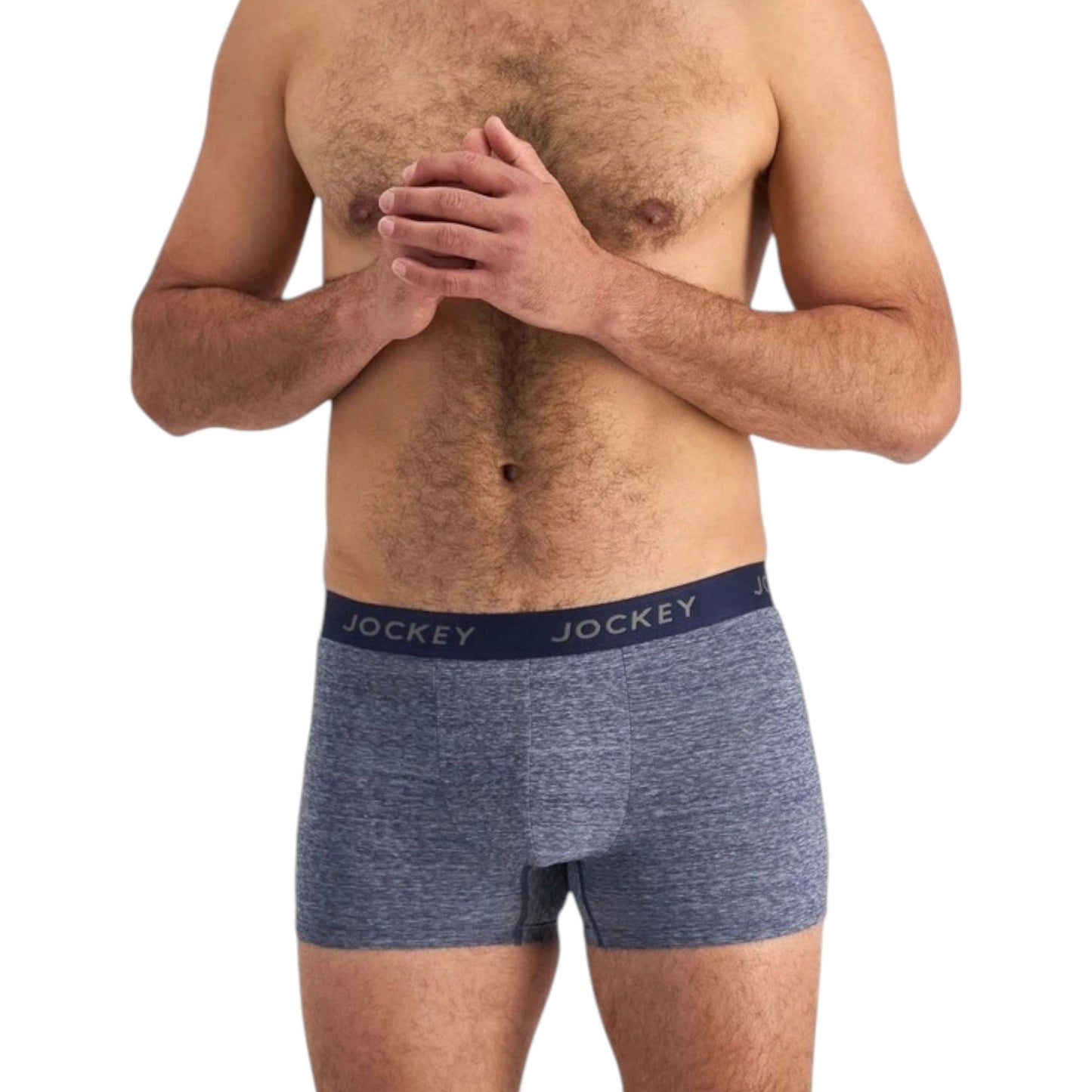 2 x Mens Jockey Comfort Classics Microfibre Trunks Navy Marle Underwear