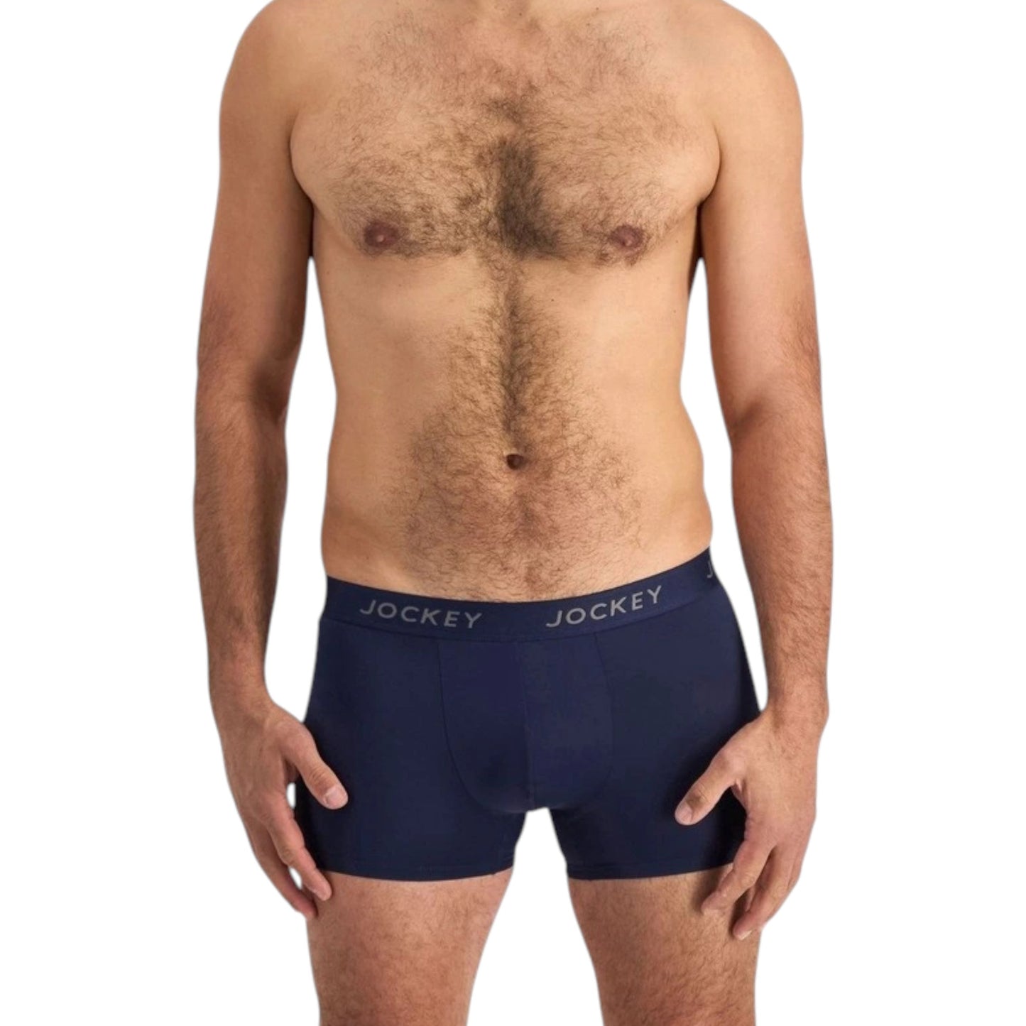 2 x Mens Jockey Comfort Classics Microfibre Trunks Navy Marle Underwear