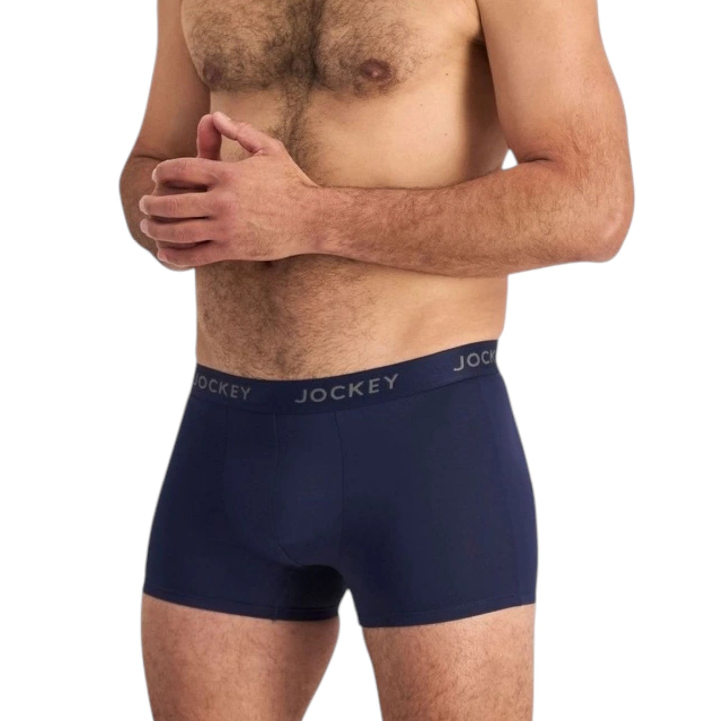 2 x Mens Jockey Comfort Classics Microfibre Trunks Navy Marle Underwear