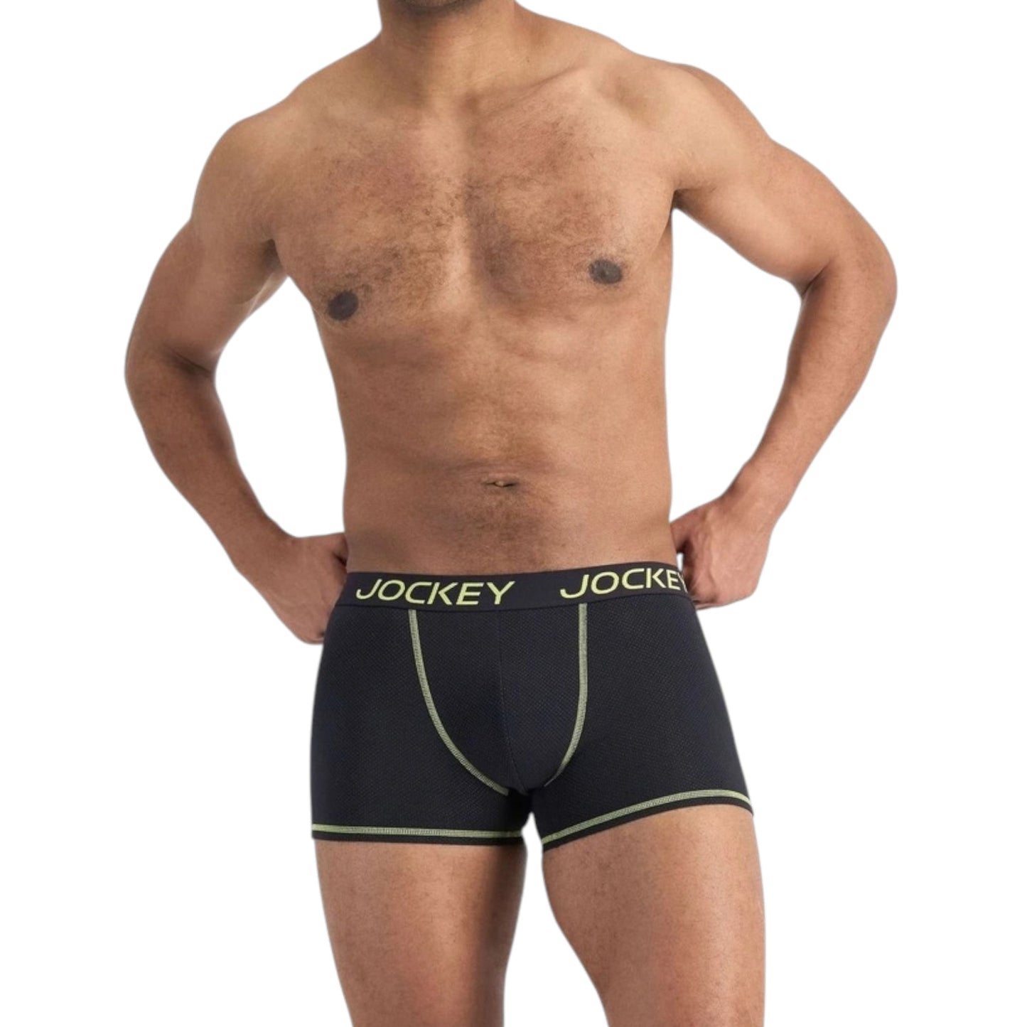 2 x Mens Jockey Performance Active Trunk Cotton Black Underwear