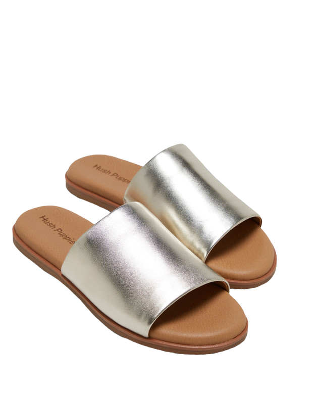 Womens Hush Puppies Paradise Slides Champagne