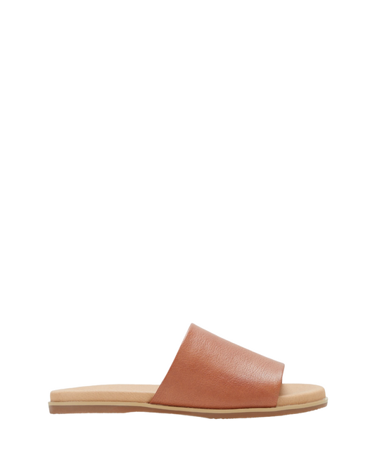 Womens Hush Puppies Paradise Slides Dark Tan