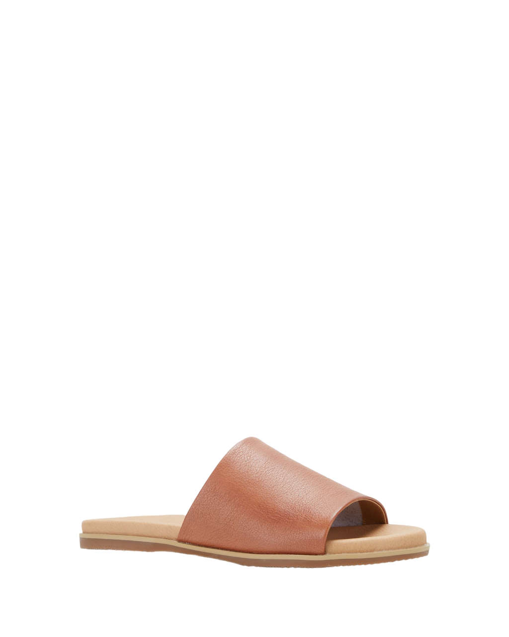 Womens Hush Puppies Paradise Slides Dark Tan