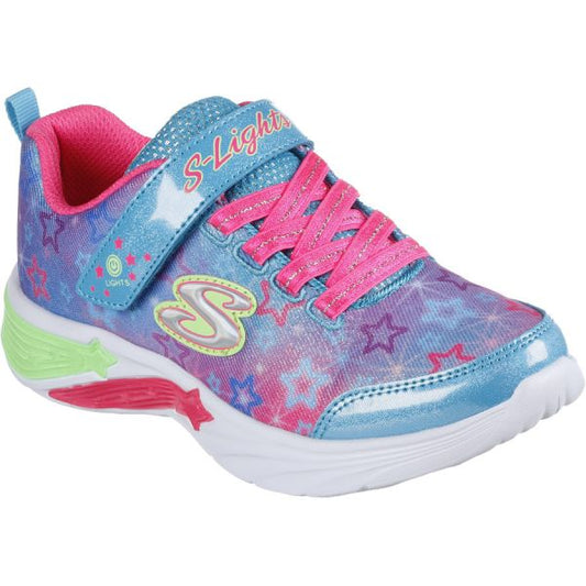 Kids Girls Skechers Star Sparks Shoes Turquoise/Multi