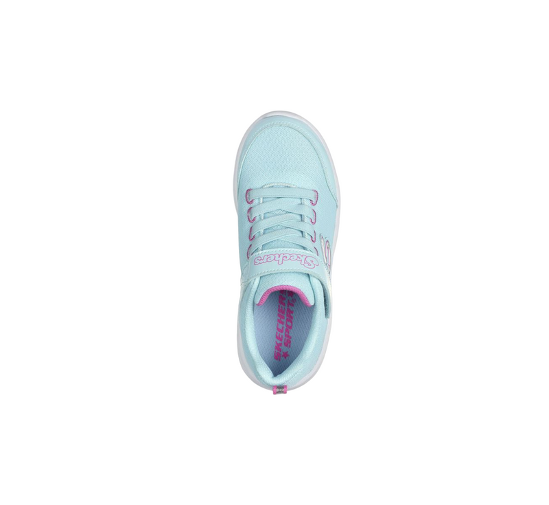 Kids Skechers Sole Swifters Aqua/ Pink Girls Sneakers