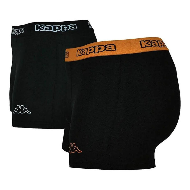 2 x Kappa Trunks Mens Black Boxers Underwear Trunk Boxer Shorts S M L Xl Xxl