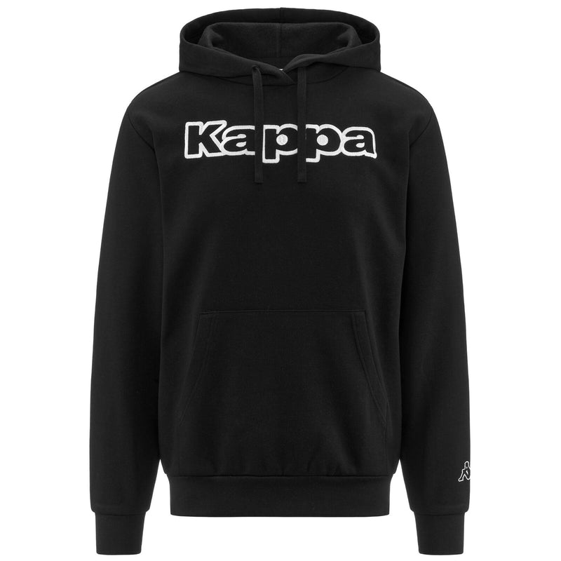Kappa Mens Logo Dafers Black/White Sweatshirt Performance Jumper