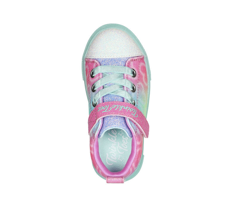 Girls Skechers Twinkle Sparks Ice - Dreamsicle Multi Light Up Kids Sneaker Shoes