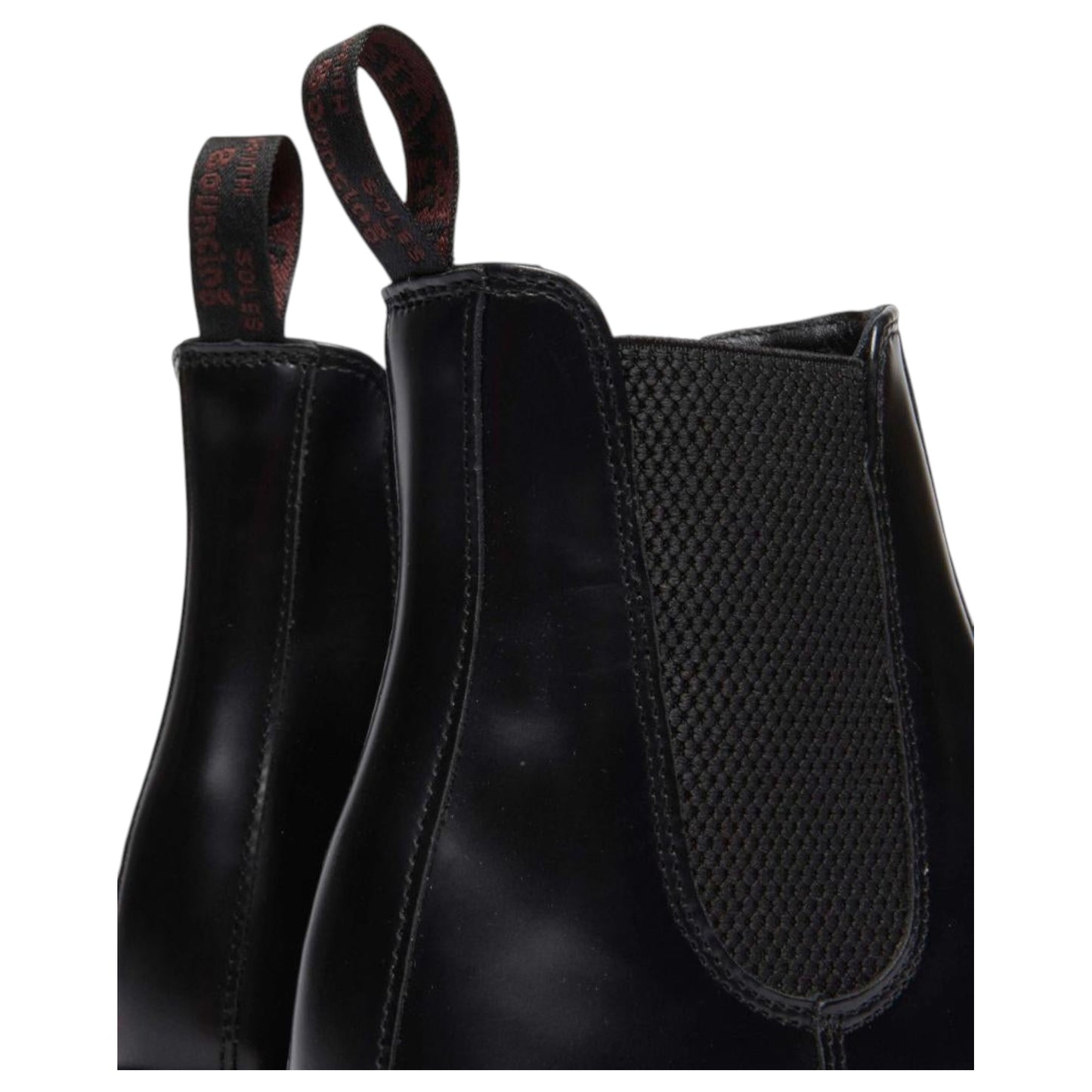 Womens Dr. Martens Flora Chelsea Boots Black Polished Smooth