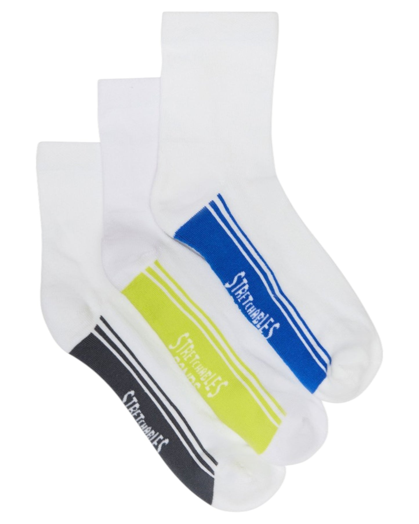 12 Pack Mens Bonds Stretchables Cushioned Quarter Crew Socks White