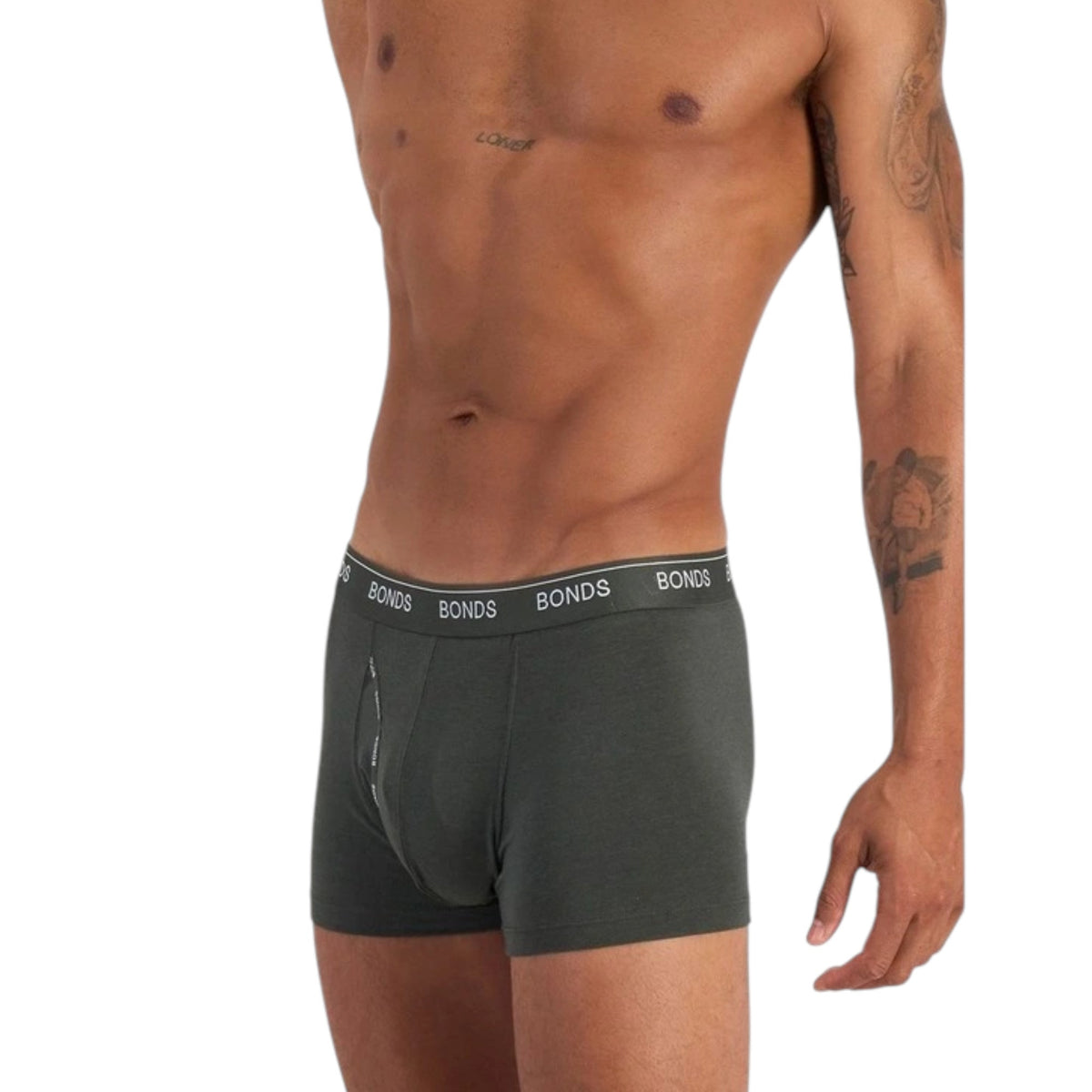 3 Pack Mens Bonds Guyfront Luxe Bamboo Trunks Underwear Black/Khaki/Sand