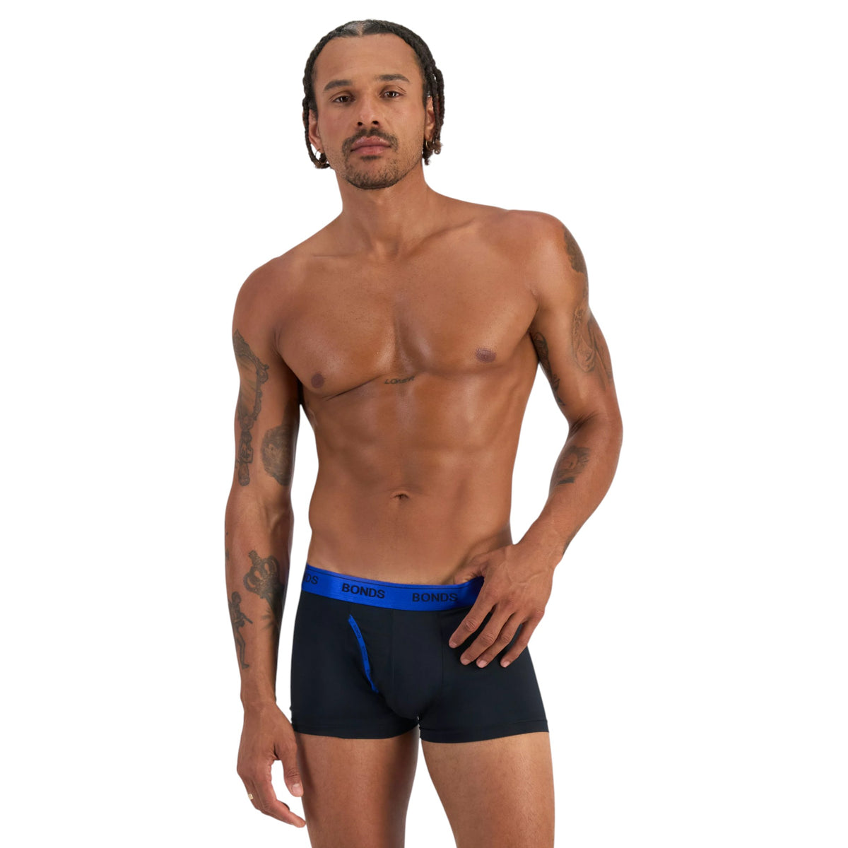 3 Pack Mens Bonds Guyfront Microfibre Trunks Underwear Black/Red/Blue