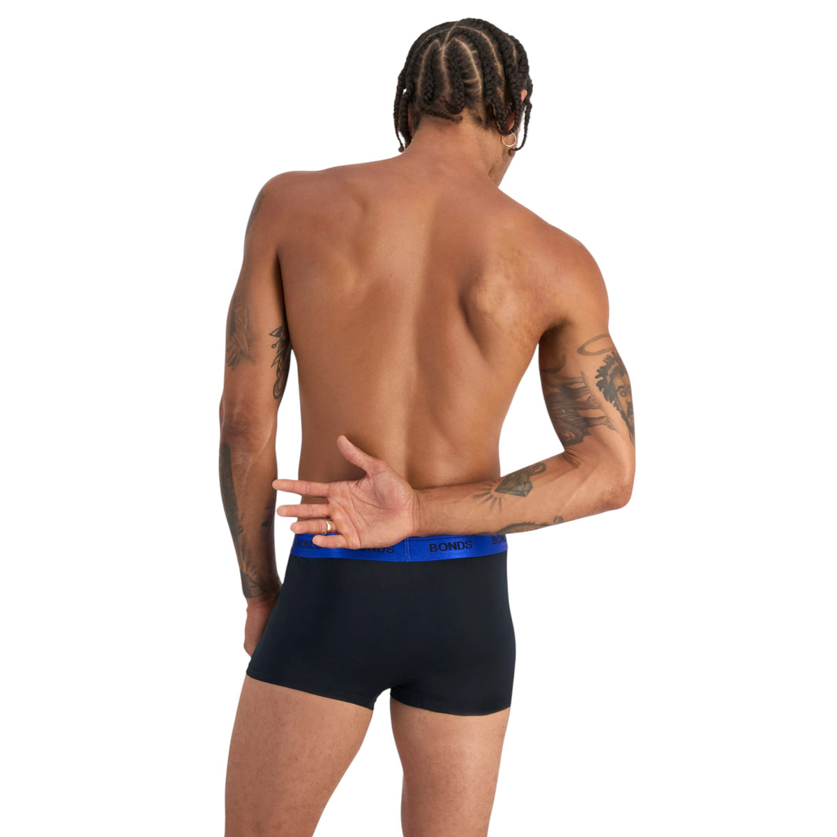 3 Pack Mens Bonds Guyfront Microfibre Trunks Underwear Black/Red/Blue