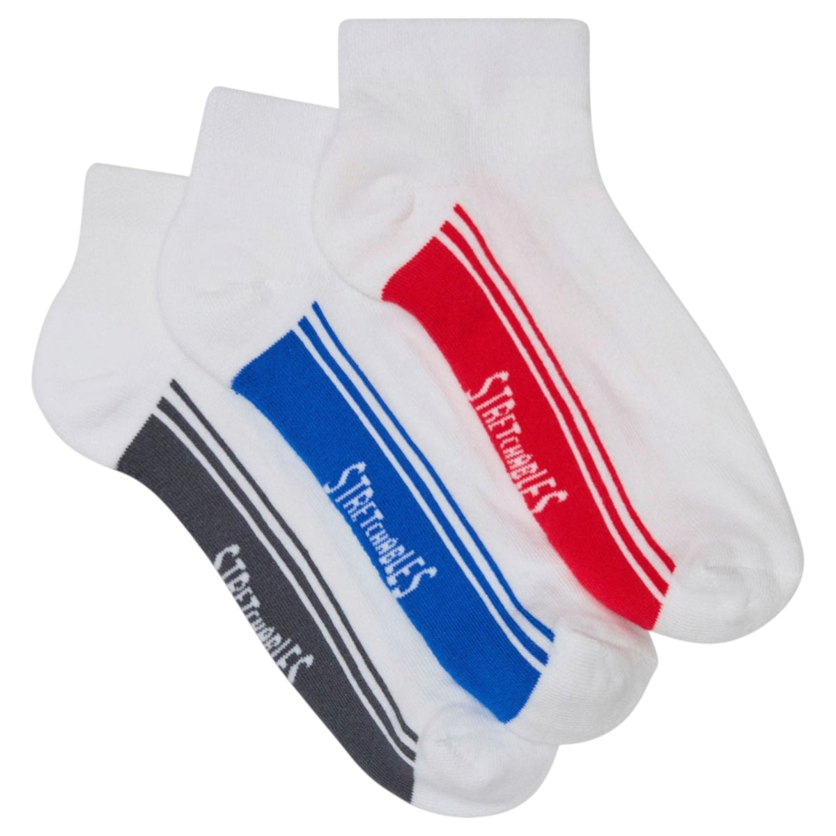 12 Pairs Mens Bonds Stretchables Cushioned Low Cut Socks White