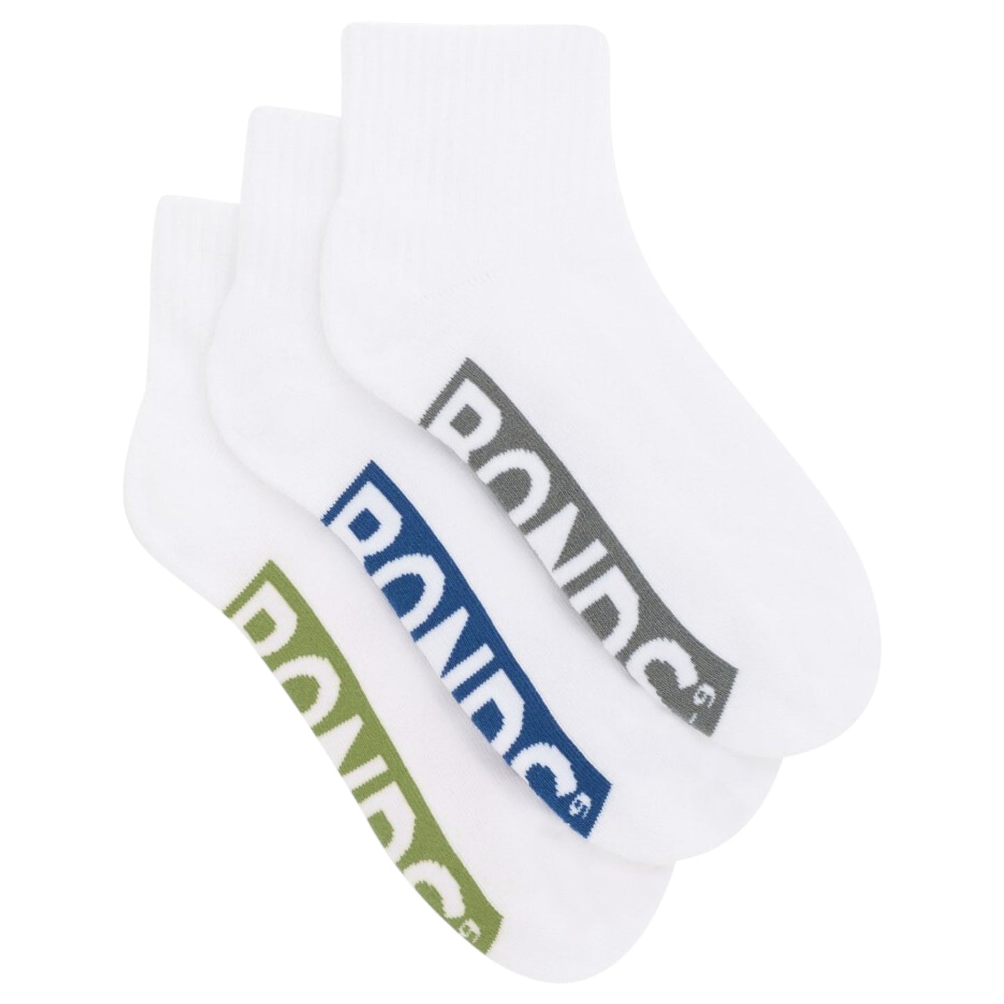 12 Pack Mens Bonds Logo Cushioned Quarter Crew Socks White
