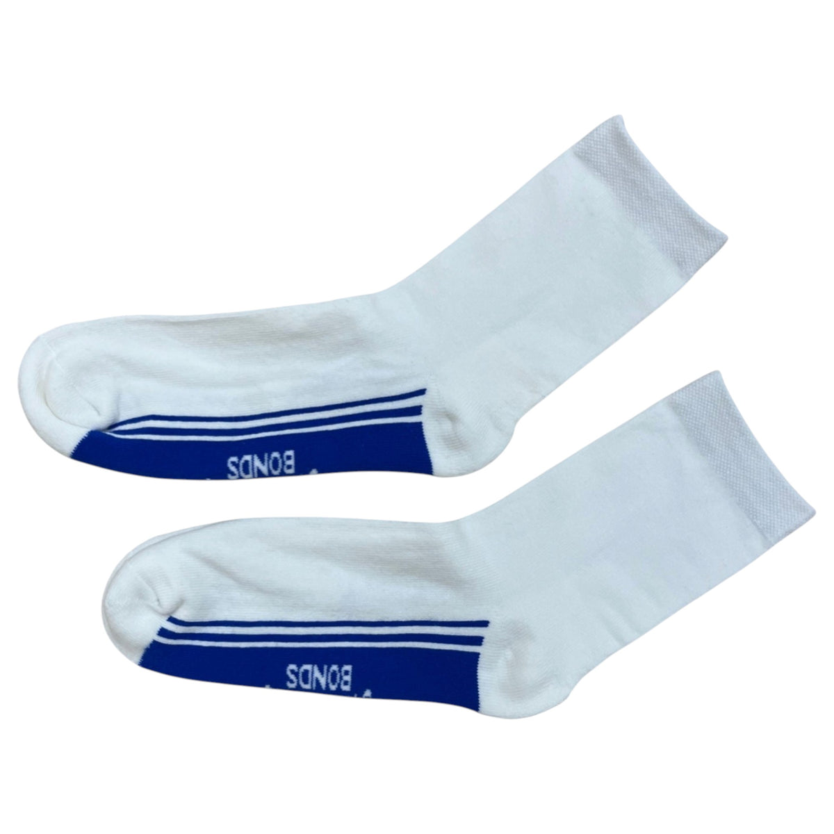 3 Pack Mens Bonds Stretchables Cushioned Quarter Crew Socks White