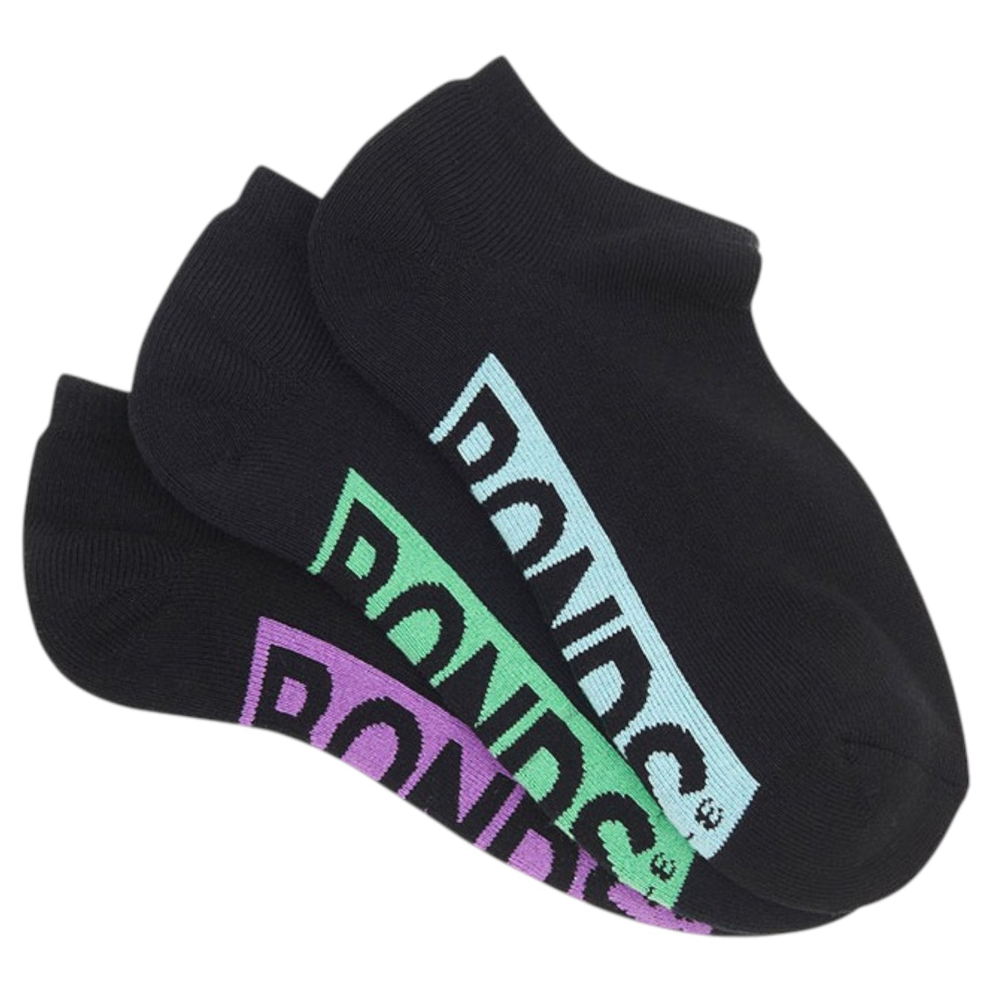 3 Pack Womens Bonds Logo Cushioned Low Cut Socks Black