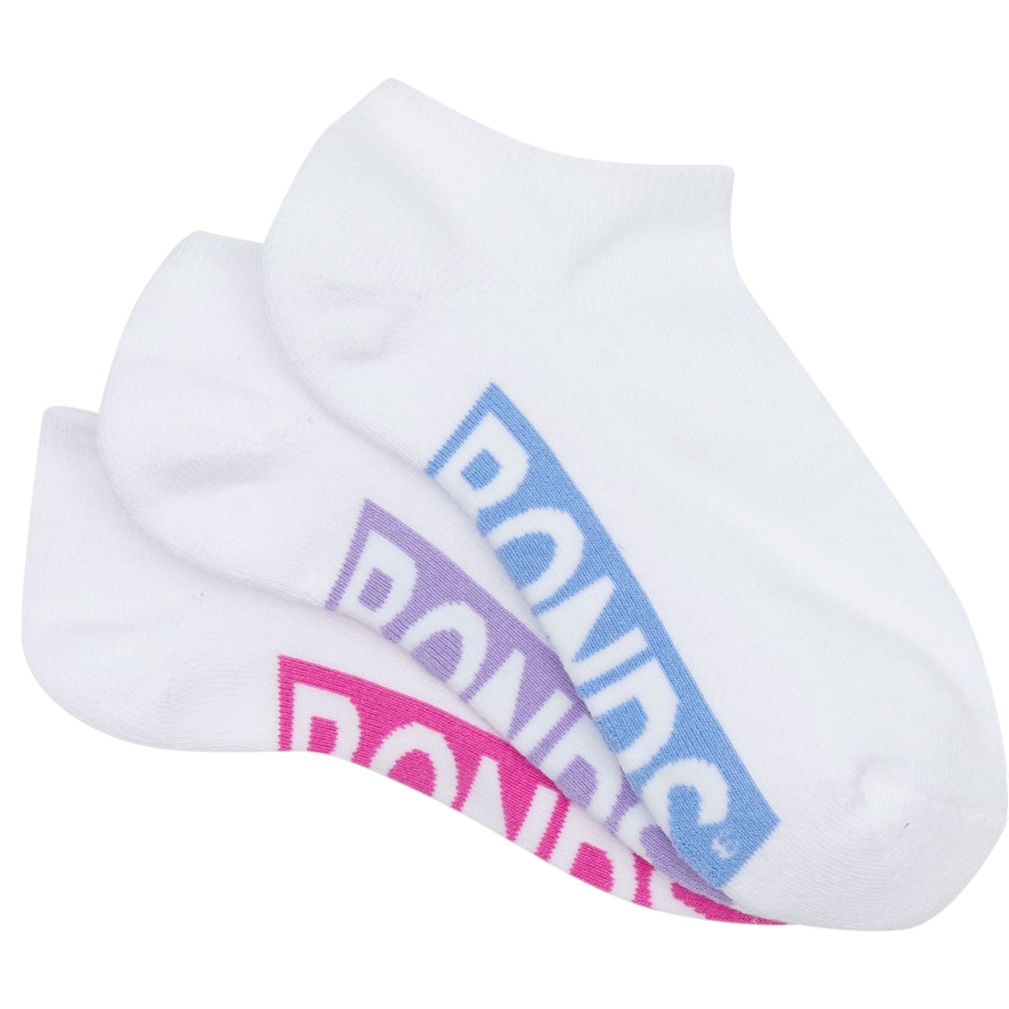3 Pack Womens Bonds Logo Cushioned Low Cut Socks White