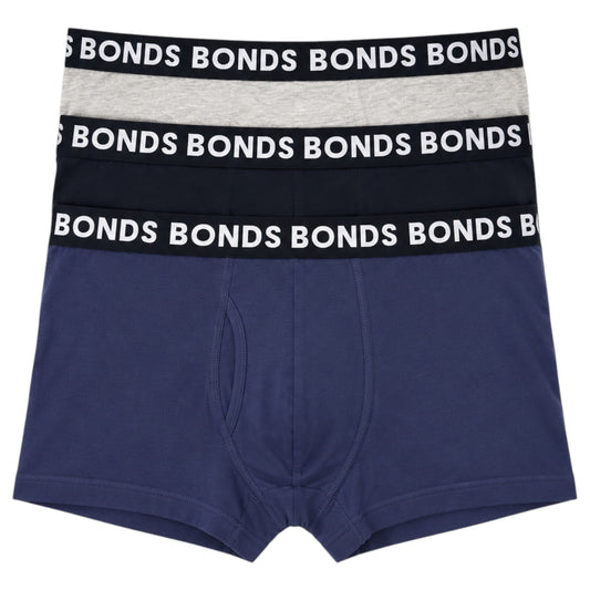 3 Pack Mens Bonds Everyday Trunk Trunks Underwear Multi