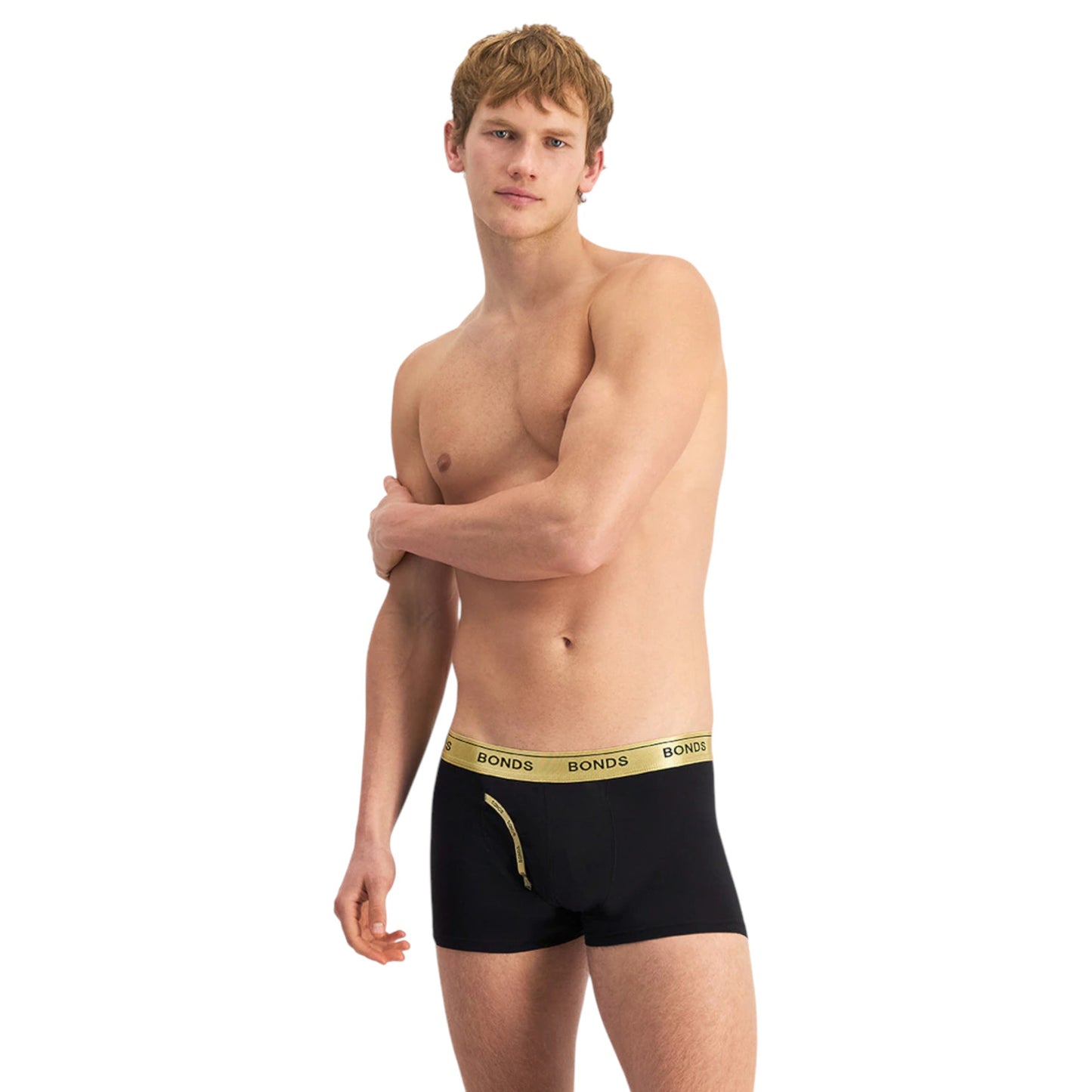 3 Pack Mens Bonds Guyfront Trunk Trunks Underwear Black/Gold/Silver