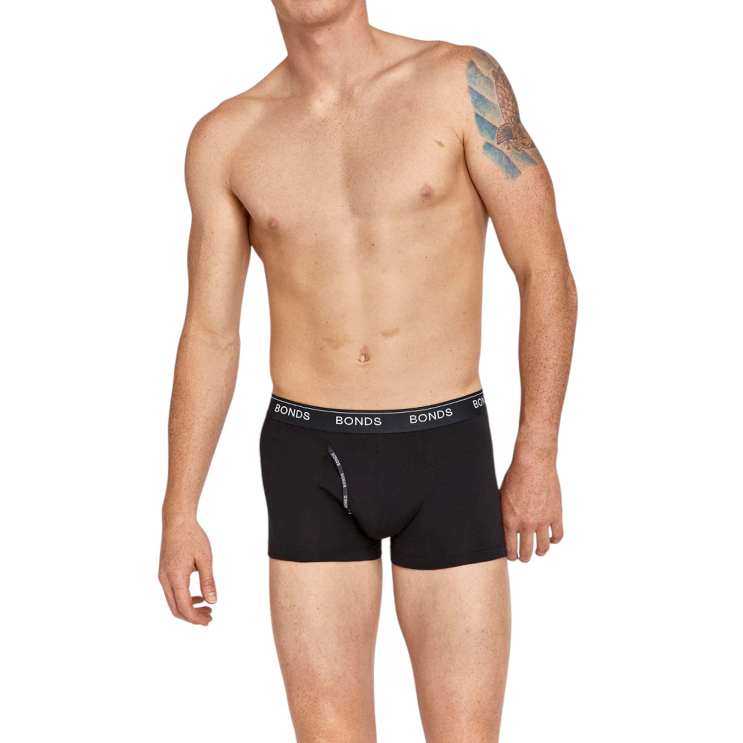 3 Pack Mens Bonds Guyfront Trunk Trunks Underwear Black/Grey/Charcoal