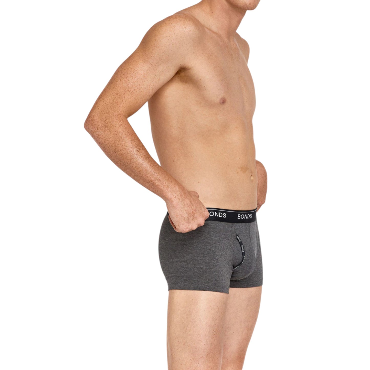 3 Pack Mens Bonds Guyfront Trunk Trunks Underwear Black/Grey/Charcoal