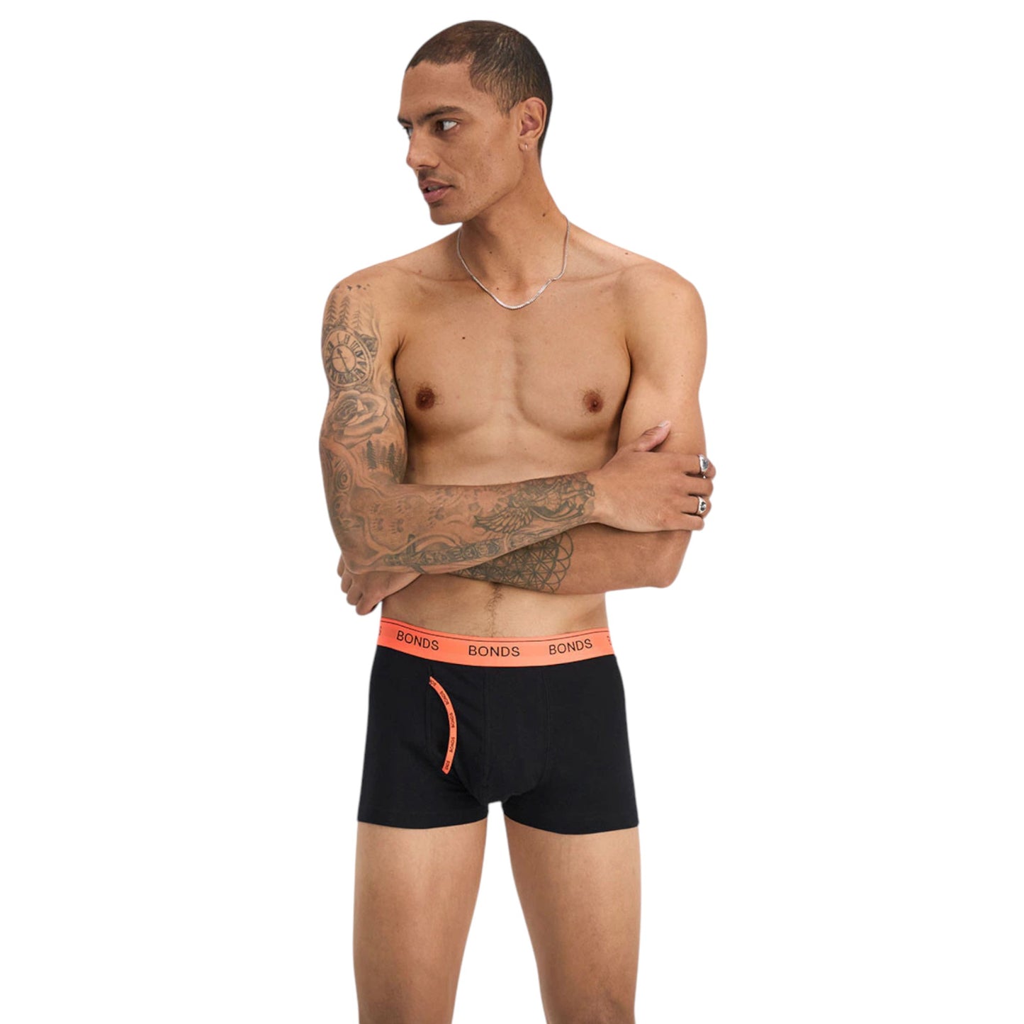 3 Pack Mens Bonds Guyfront Trunk Trunks Underwear Black
