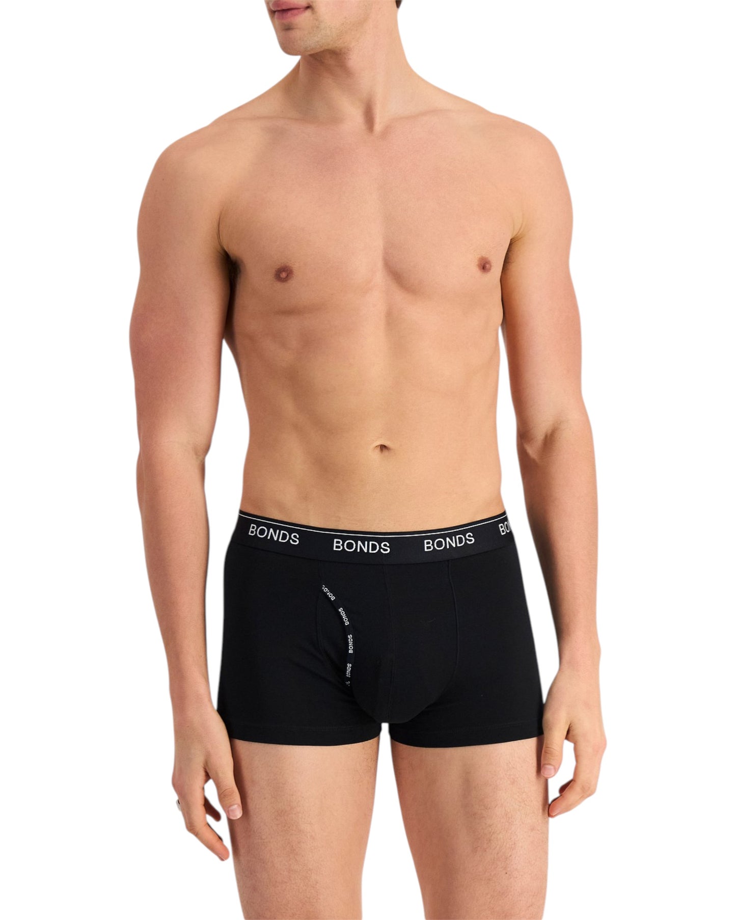 3 Pack Mens Bonds Guyfront Trunk Trunks Underwear Black/Red