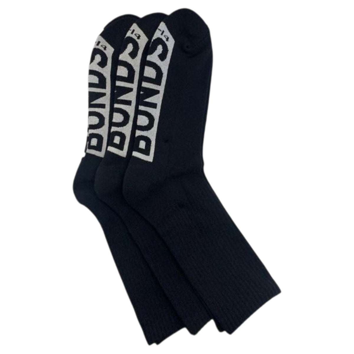 12 Pack Mens Bonds Logo Cushioned Crew Socks Black