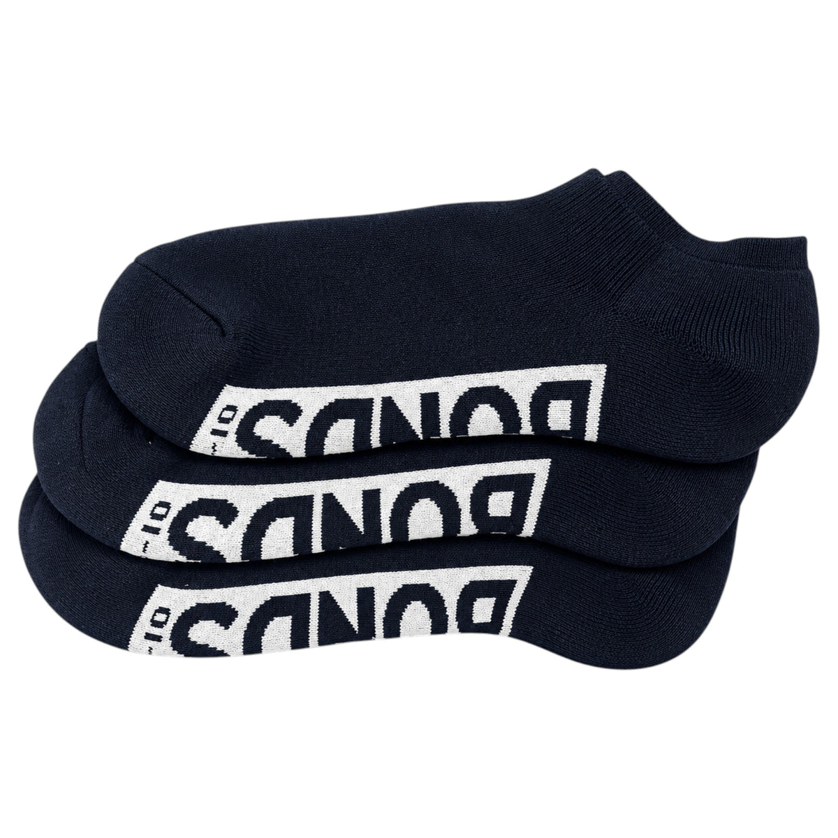 12 Pack Mens Bonds Logo Cushioned Low Cut Socks Black