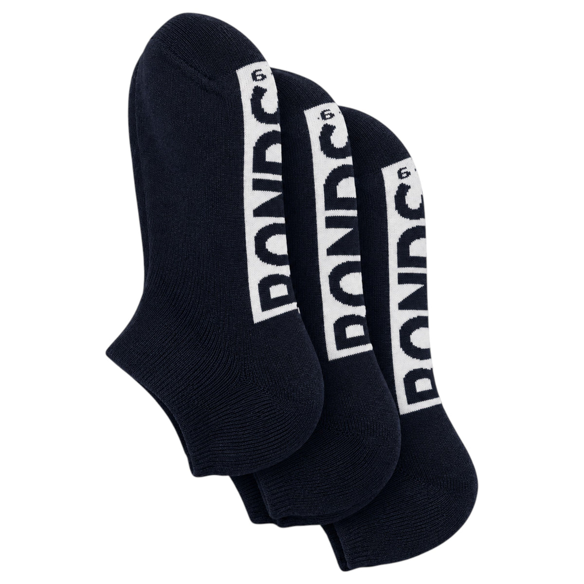12 Pack Mens Bonds Logo Cushioned Low Cut Socks Black