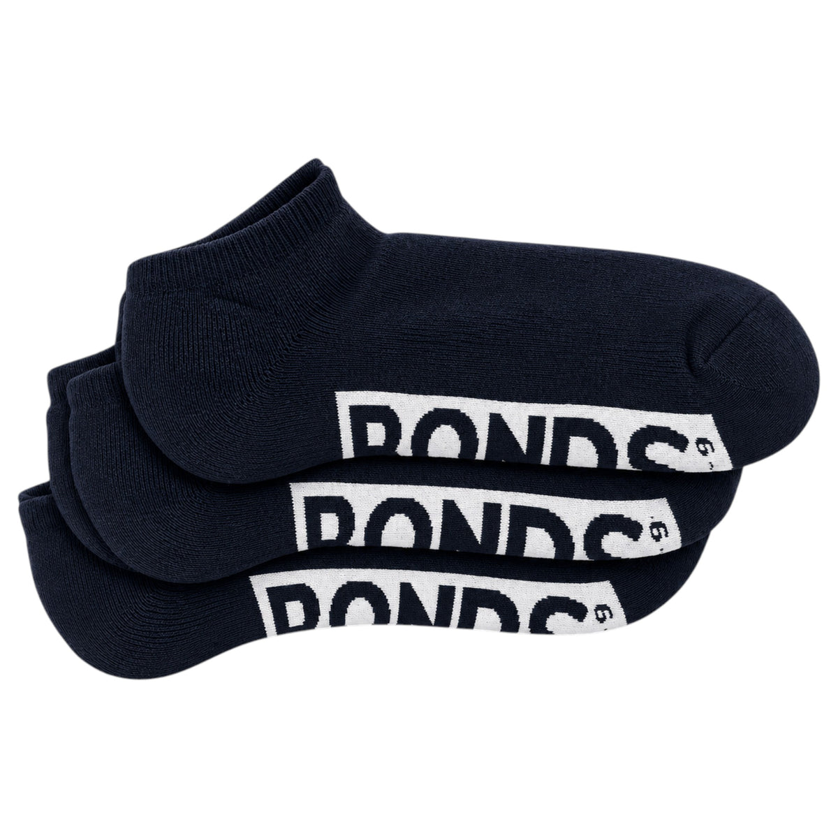 12 Pack Mens Bonds Logo Cushioned Low Cut Socks Black