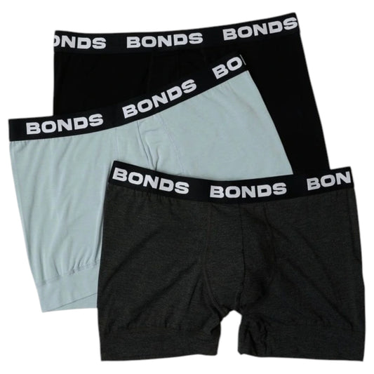3 Pack Mens Bonds Total Package Trunks Underwear Multi