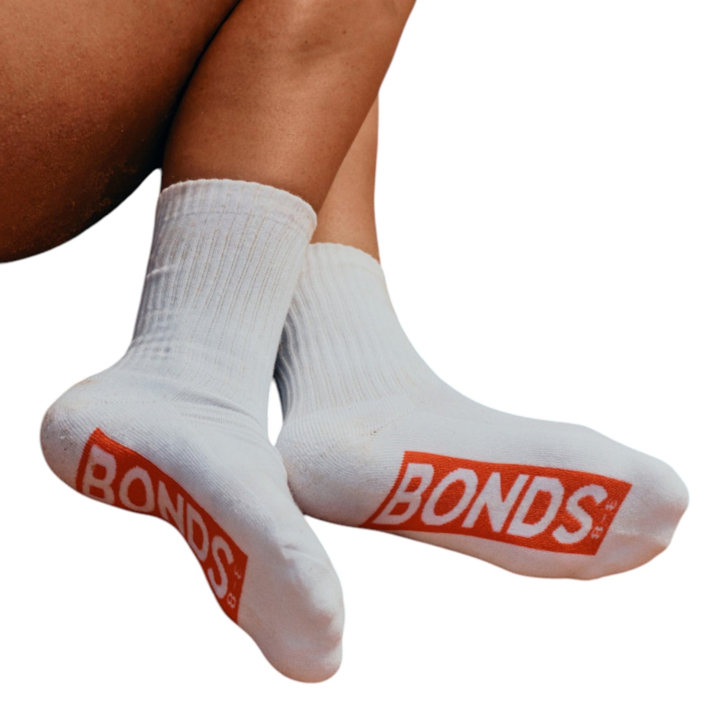3 x Bonds Womens Logo Cushioned Crew White Multi Socks