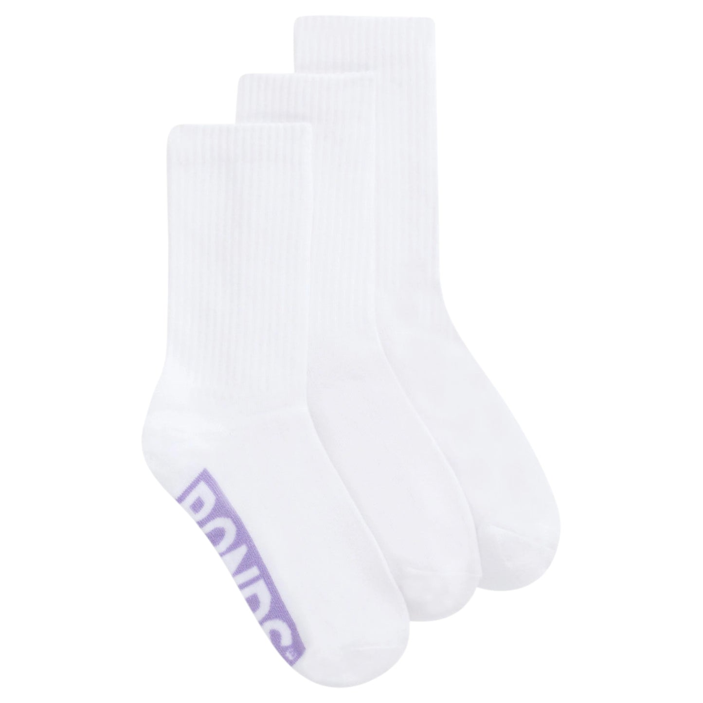 3 x Bonds Womens Logo Cushioned Crew White Multi Socks