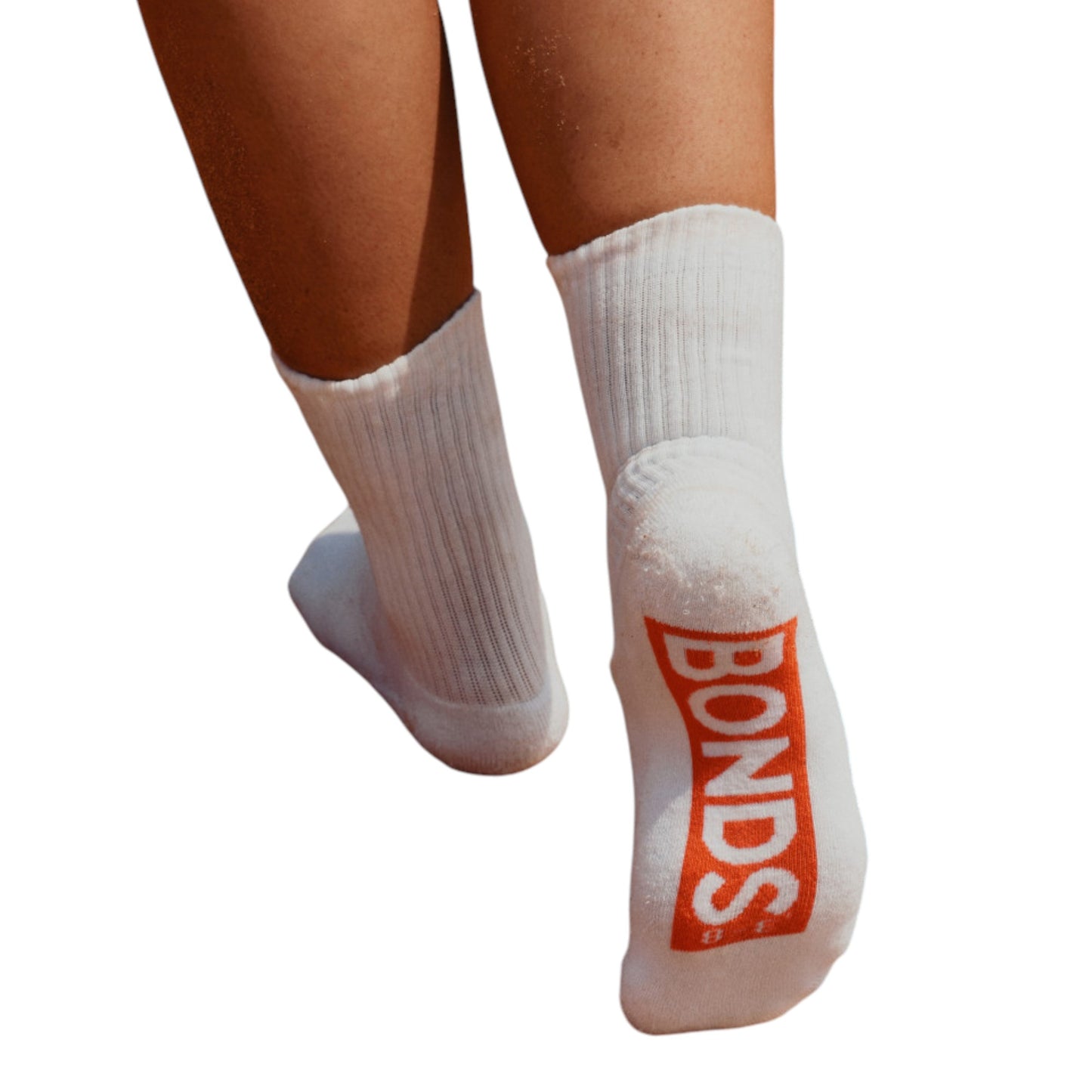 3 x Bonds Womens Logo Cushioned Crew White Multi Socks