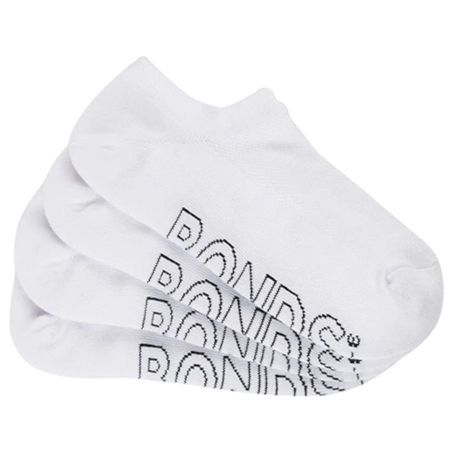 4 Pack Womens Bonds No Show Socks White